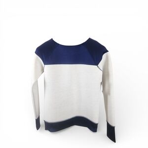 NWT Athleta Fuse Navy and Gray Colorblock Crewneck Sweater